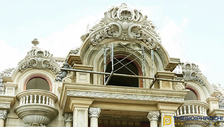 đắp hoa văn phào chỉ xi măng ngoài trời đẹp